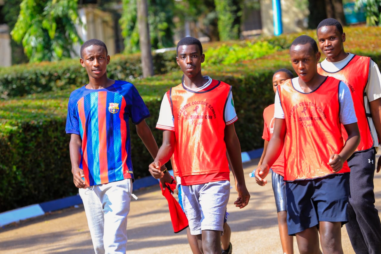 Young people gathered at an outdoor event